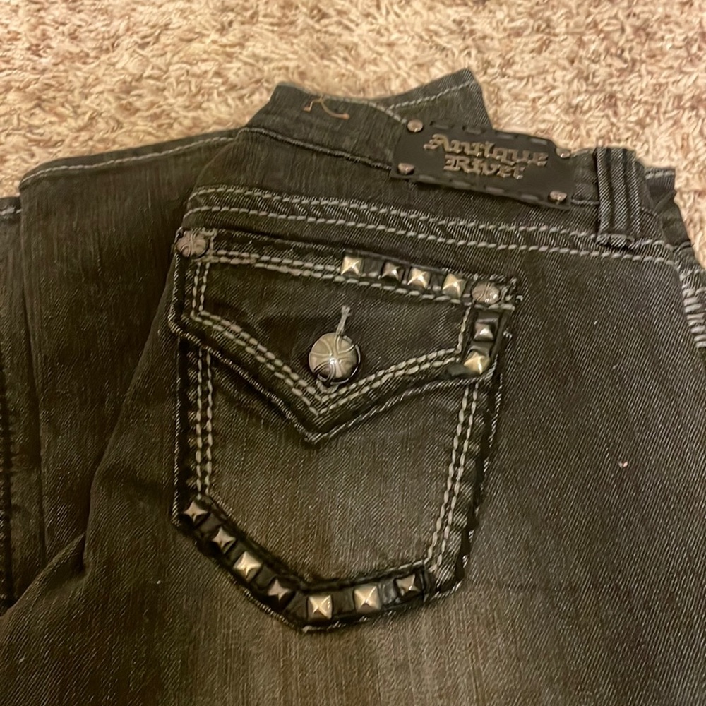 Antique Rivet Jeans (Nwot) Gem